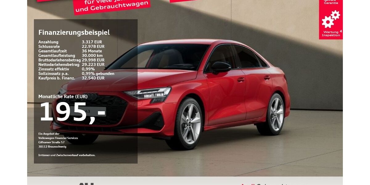 Audi A3 7.364 km 31.599 &euro; Northeim 37154