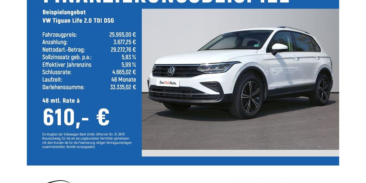 VW Tiguan 75.289 km 25.995 &euro; Göttingen 37081