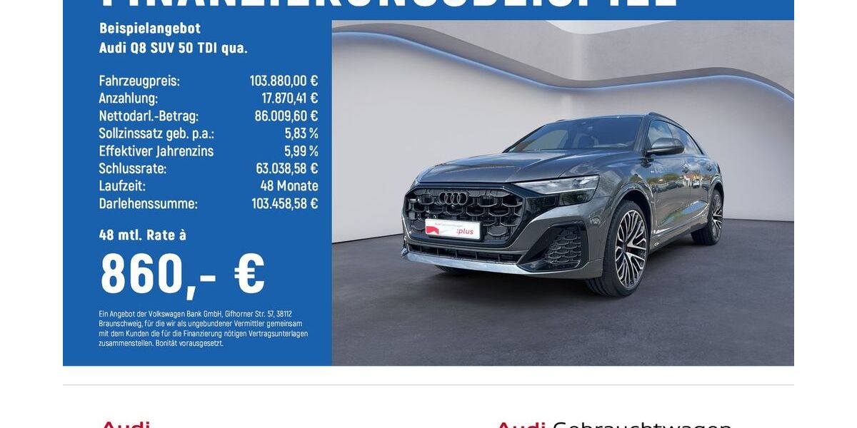 Audi Q8 10.500 km 100.900 &euro; Göttingen OT Grone 37081